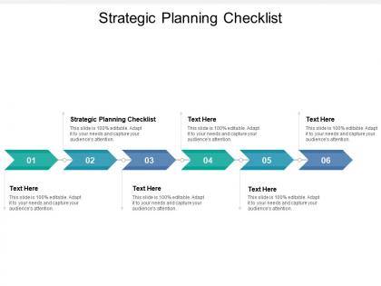 Strategic planning checklist ppt powerpoint presentation outline outfit cpb