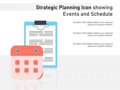 Strategic planning icon showing events and schedule