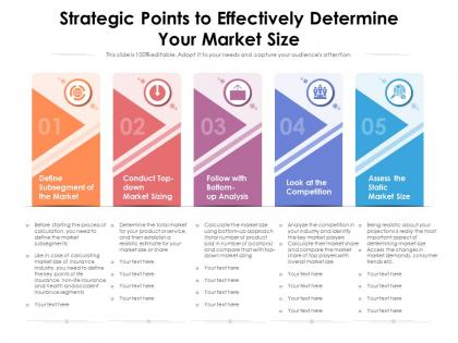 Strategic points to effectively determine your market size