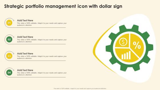 Strategic Portfolio Management Icon With Dollar Sign