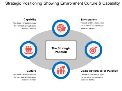 Strategic positioning showing environment culture and capability