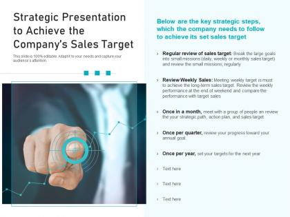 Strategic presentation to achieve the companys sales target