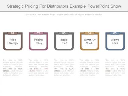 Strategic pricing for distributors example powerpoint show