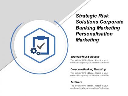 Strategic risk solutions corporate banking marketing personalisation marketing cpb