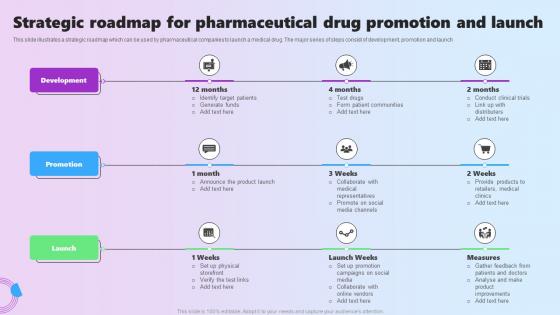Strategic Roadmap For Pharmaceutical Drug Promotion And Launch