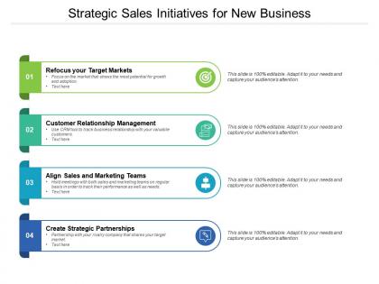 Strategic sales initiatives for new business