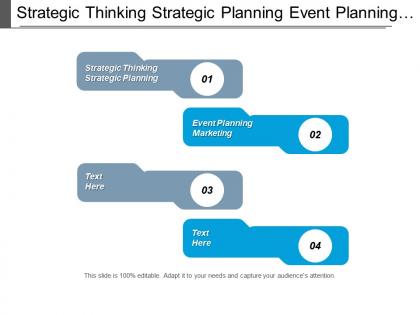 Strategic thinking strategic planning event planning marketing management cpb