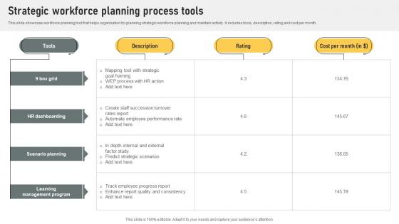 Strategic Workforce Planning Process Tools
