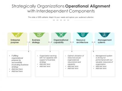 Strategically organizations operational alignment with interdependent components