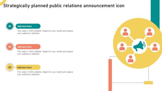 Strategically Planned Public Relations Announcement Icon