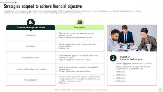 Strategies Adopted To Achieve Financial KPMG Operational And Marketing Strategy SS V