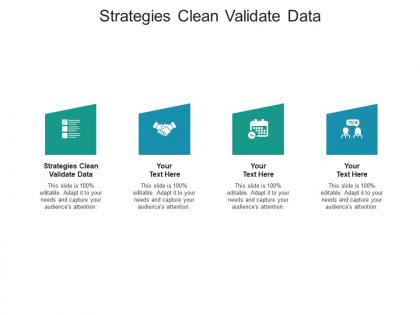Strategies clean validate data ppt powerpoint presentation visual aids slides cpb