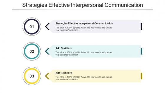 Strategies Effective Interpersonal Communication In Powerpoint And Google Slides Cpb