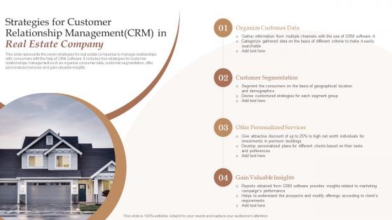 Strategies For Customer Relationship Management CRM In Real Estate Company
