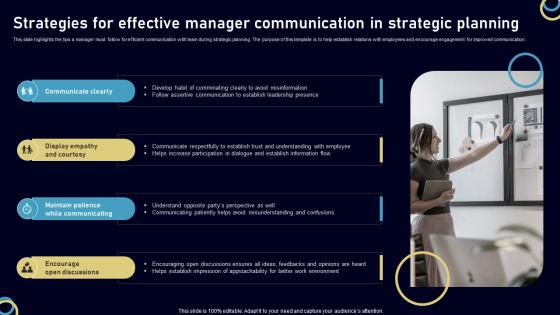 Strategies For Effective Manager Communication In Strategic Planning