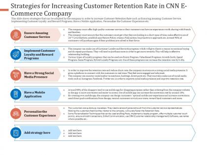 Strategies for increasing customer retention rate in cnn ecommerce company service ppt portfolio gallery