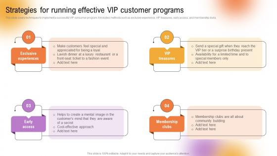 Strategies For Running Effective VIP Customer Programs Customer Support And Services
