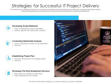 Strategies for successful it project delivery
