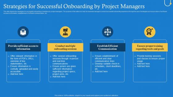 Strategies For Successful Onboarding By Project Managers