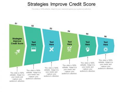 Strategies improve credit score ppt powerpoint presentation outline file formats cpb