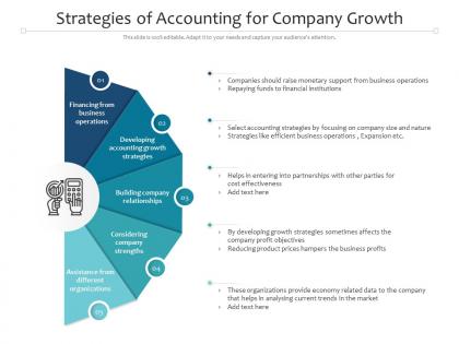 Strategies of accounting for company growth