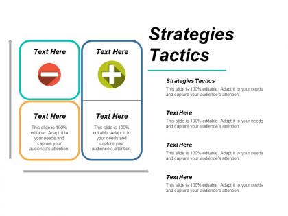 Strategies tactics ppt powerpoint presentation icon grid cpb