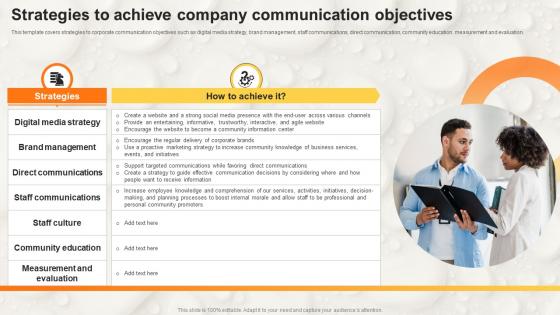 Strategies To Achieve Company Communication Objectives Stakeholder Communication Strategy SS V