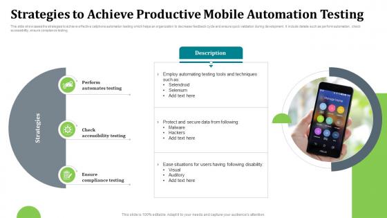 Strategies To Achieve Productive Mobile Automation Testing