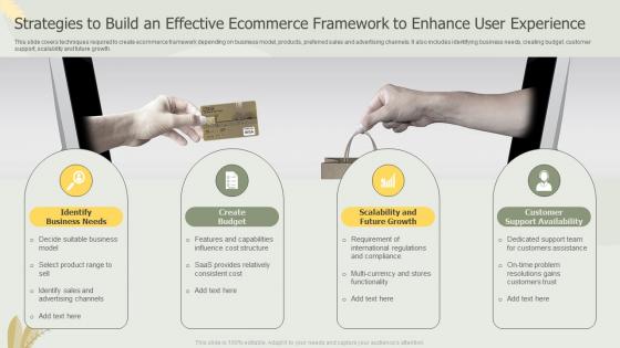 Strategies To Build An Effective Ecommerce Framework To Enhance User Experience