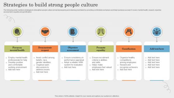 Strategies To Build Strong People Culture