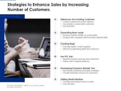 Strategies to enhance sales by increasing number of customers