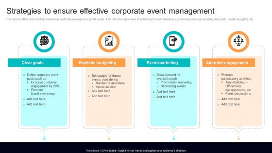 Strategies To Ensure Effective Corporate Event Management