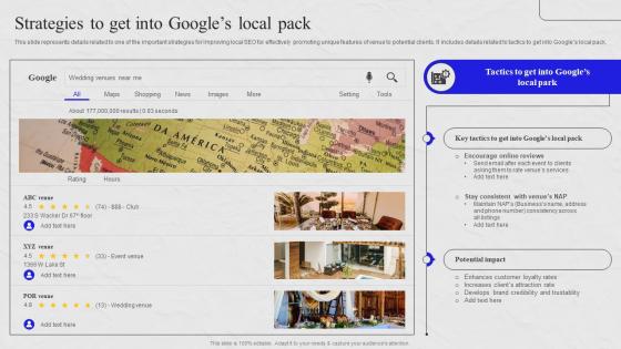 Strategies To Get Into Googles Local Pack Venue Marketing Comprehensive Guide MKT SS V