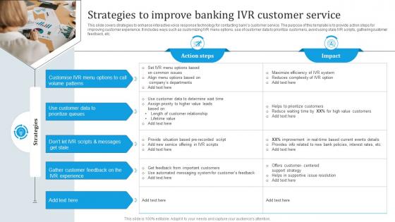 Strategies To Improve Banking IVR Customer Omnichannel Banking Services Implementation