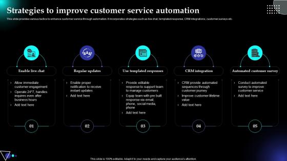 Strategies To Improve Customer Service Automation Robotic Process Automation