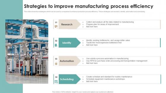 Strategies To Improve Manufacturing Process Efficiency