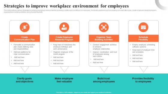 Strategies To Improve Workplace Environment For Employees Building EVP For Talent Acquisition