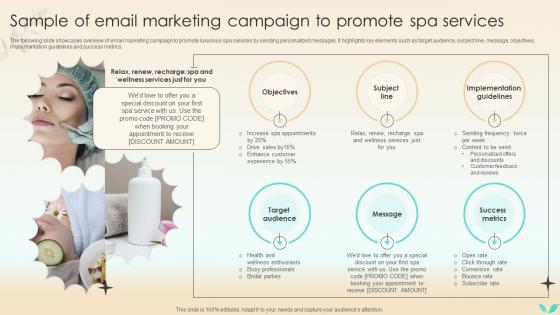 Strategies To Increase Spa Business Sample Of Email Marketing Campaign To Promote Spa Strategy SS V