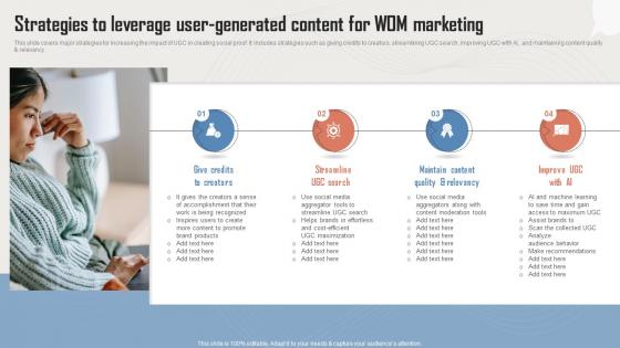 Strategies To Leverage User Generated Content Incorporating Influencer Marketing In WOM Marketing MKT SS V