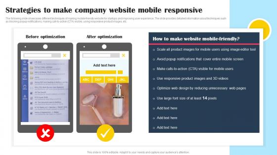 Strategies To Make Company Website Mobile Responsive Promotional Tactics To Boost Strategy SS V