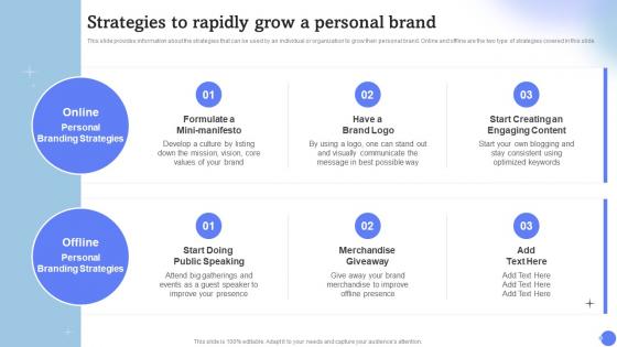 Strategies To Rapidly Grow A Personal Brand
