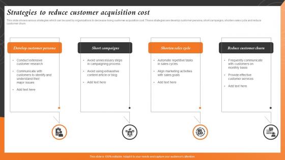 Strategies To Reduce Customer Acquisition Sales And Marketing Alignment For Business Strategy SS V