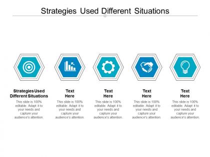 Strategies used different situations ppt powerpoint presentation slides design ideas cpb