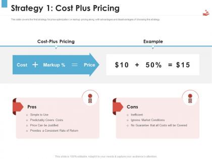 Strategy 1 cost plus pricing revenue management tool