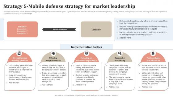 Strategy 5 Mobile Defense Staying Ahead Of The Curve A Comprehensive Strategy SS V