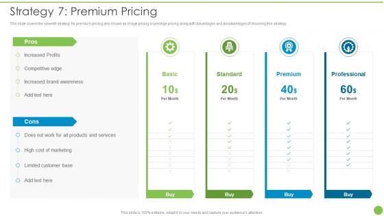 Strategy 7 Premium Pricing Pricing Data Analytics Techniques