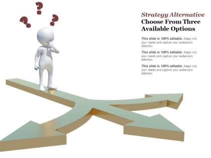 Strategy alternative choose from three available options