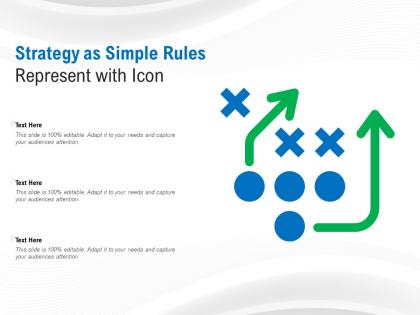 Strategy as simple rules represent with icon