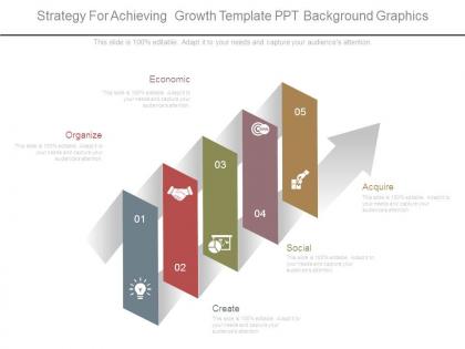 Strategy for achieving growth template ppt background graphics