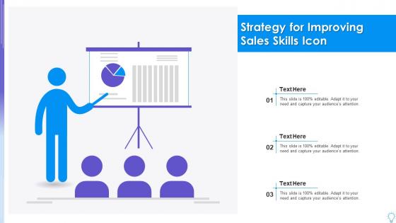 Strategy For Improving Sales Skills Icon